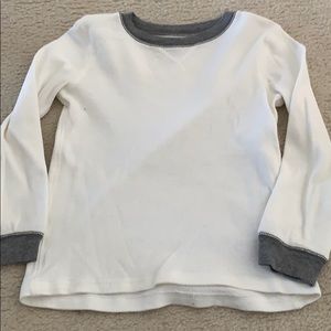Carters boys white and gray long sleeve tshirt